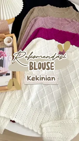 Kamila Curly Blouse - Atasan Rajut Wanita Korean Style Knitwear  #blouse #blousemurah #blousewanita #atasanwanita #fashion #ramadanextraseru 