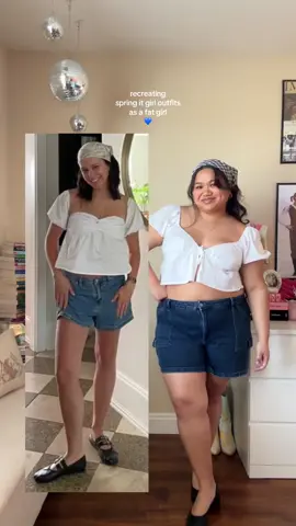 day 4 of a week recreating pinterest fits on my plus size body💙💙💙