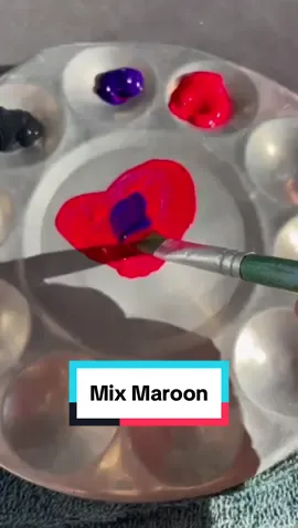 How we mix the colour MAROON 🎨🫶🏻🍷 #paint #acrylic #paintmixing #maroon #artist #learntopaint #corkandchroma #aussiethings #brisbane #sydney #melbourne #artstudio #paintandsip