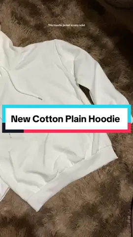 New Cotton Plain Hoodie #finds #hoodie #plainhoodiejacket #jacket #OOTD #whitejacket #outfit 