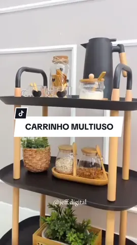 Carrinho Multiuso Com 3 Andares  - LINK DO PRODUTO NA BIO #achadinhosshopee #achadosshopee #carrinhomultiuso #cozinha 