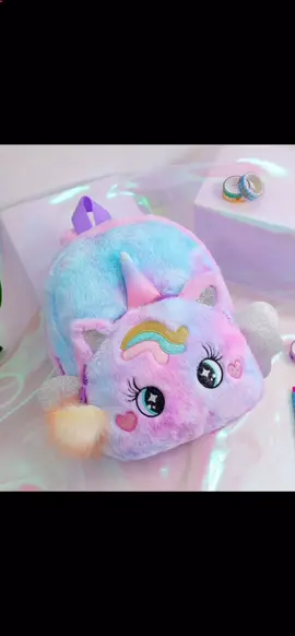 Mochilinha / Bolsa Infantil De Pelúcia / Fofa / De Unicórnio Para Meninas / Escola ##achadinhos##shopee##foryou