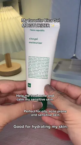 Face Republic Cica Gel Moisturizer - my favorite moisturizer. Dahil dito super hydrated ng skin ko. ✨🤍 #facerepublic #facerepublicph #cica #cicagelmoisturizer #moisturizer #facerepublicmoisturizer 