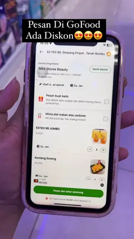 Banyak Diskon Order Via GoFood😍😍 #esteh99 #esteh99batulicin 