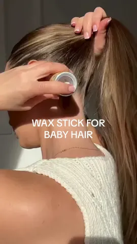 This solid hair wax works like magic to keep my baby hair sleek all day long. Thanks to Amazon I stumbled upon Samnyte's viral baby hair wax stick and now I'm hooked 🤍 #HairCareEssentials #hairwax #waxstick #babyhair #sleekponytail #sleekbun #sleekhair #fyp 