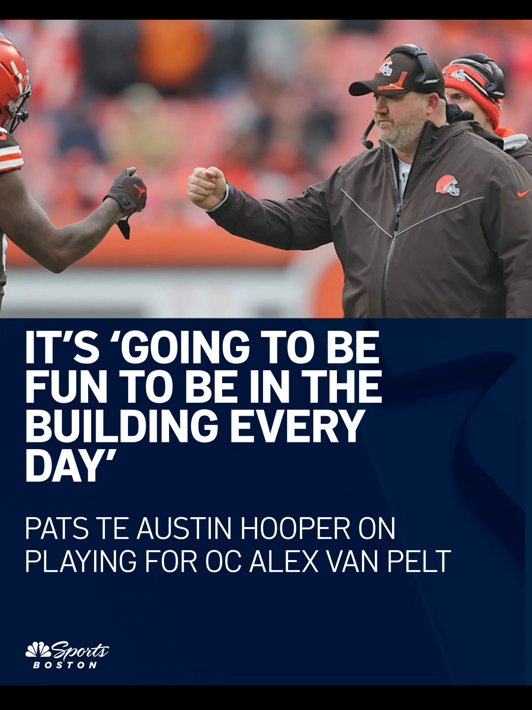 Patriots TE Austin Hooper on OC Alex Van Pelt: 
