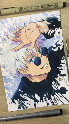 ‘Coffee’ spill art! I miss him 🥹 #fyp #foryou #foryoupage #gojousatoru #gojo #jujutsukaisen #artchallenge #animeart #anime 