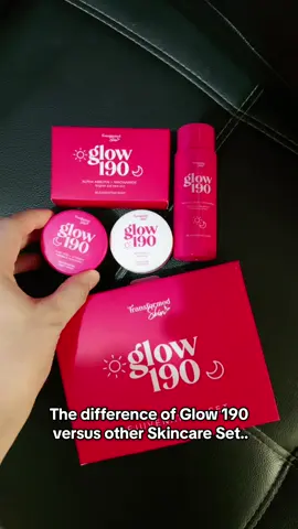 Skincare Set for only 190 pesos?! This set includes soap, sunscreen, night cream and toner. Super laki ng matitipid mo dito. Glow 190 promo today..🩷🩷  Disclaimer: Results may vary depending on your skin type.  #GLOW190 #Glow190Review #glow190skincare #howtouseglow190 #HonestGlow #HonestGlowSkincare 
