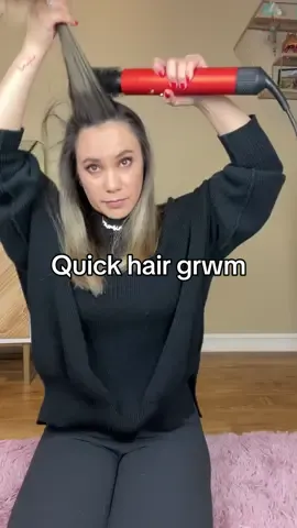 Quick hair grwm #hairgrwm #grwmhair #grwmhairedition #dysonairwrap #dysonhair #dysonblowout 