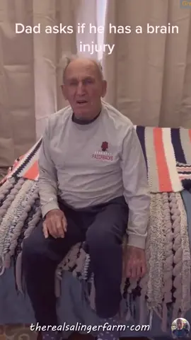 Grandpa asks if he had a brain injury ☺️ #family #grandpa #grandfather #caregiver #dementia #fyp #foryou #fatherandson 