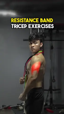 Reaiatance bands home tricep exercises 💪🔥 #workout #homeworkout #GymTok#Fitness #FitTok #tricepsworkout #triceps #arms 
