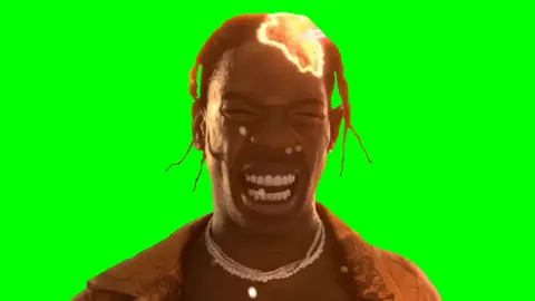 Travis Scott burning meme - Travis Scott on fire (Green Screen) #travisscott #meme #fire #yfp 