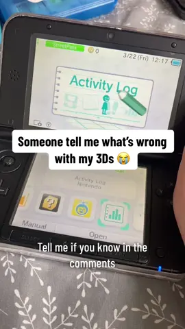 I don’t even know what happened, but depending on the screens angle it shuts off 😭. Lets see if anyone in the comments can tell me?? #nintendo #3ds #gaming #fyp 