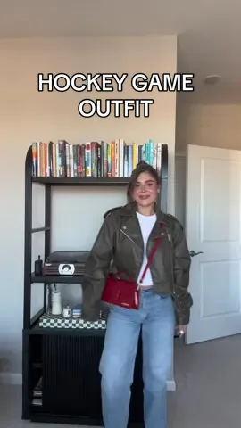 Lets go @New Jersey Devils ! 🖤♥️✨🏒⛸️ #hockeygameoutfit #OOTD #grwm #leatherjacketoutfit @H&M @ZARA @Jacquemus @Converse @Aritzia 