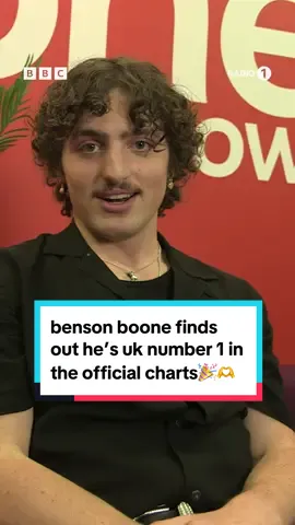 benson boone get’s his first UK number 1🎉🫶   #bensonboone #number1 #radio1 @Benson @Jack Saunders 