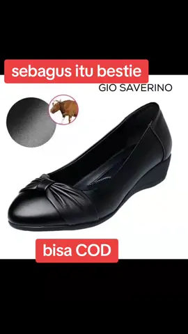 Gio Saverino #SepatuWedges Wedges Hitam Wanita Madison baru Hanya Rp129.201!