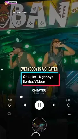 Cheater - Ugaboys (Lyrics Video)  #cheater #ugaboys #criminal #uganda #ugandamusic #monstarmedia #lyricsmonstar  #lyrics #trend #fyp #viral #foryoupage #trending #goviral #xyzbca #afrobeats #musiclyrics 