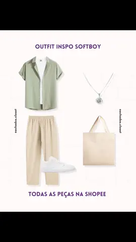 Outfit Softboy na Shopee😌 Gostou de alguma peça? Comente qual você quer que te mando o link 😉 #softboy #outfit #inspo #shopee #coreano 