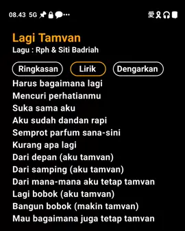 Lagi Tamvan - Rph & Siti Badriah #fyp #liriklagu #lirikmusik #lirikgoogle 