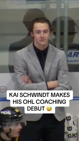 @Florida Panthers prospect Kai Schwindt relishing his #OHL coaching debut for the @Sarnia Sting 🐝  #fyp #fypシ #hockey #hockeytiktoks #hockeyboys #hockeytoks 