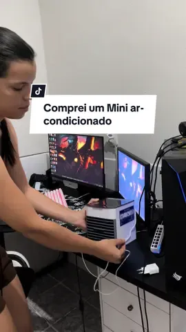 Compramos um mini ar condicionado #compras #miniarcondicionado #shopee #donadecasa #dicas #calor 