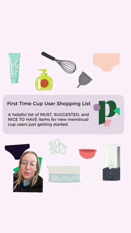 Things you might need if you want to try a menstrual cup or disc. #periodtok #cuptok #greenscreen 