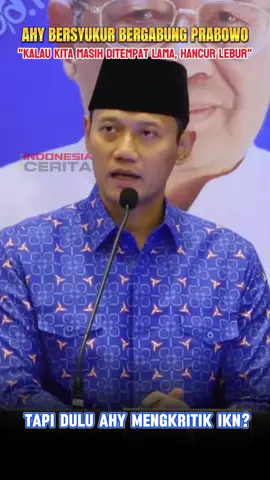 Bersyukur Bergabung Dengan Prabowo, AHY : Kalau Kita Masih di Tempat Lama, Hancur Lebur Agus Harimurti Yudhoyono (AHY) mengisi pidato di acara 