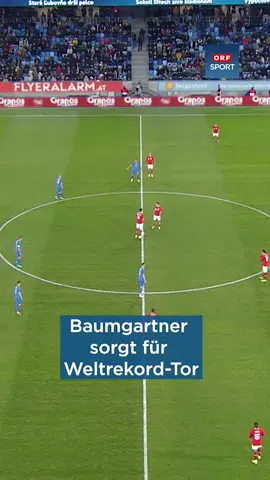 In der siebenten Sekunde erzielt Christoph Baumgartner gegen die Slowakei das schnellste Tor in der Länderspiel-Geschichte der Herren. 🚀⚽️ Der bisherige Rekordmann war laut ORF-Archiv der Belgier Christian Benteke, der 2016 nach 8,1 Sekunden traf. #orfsport #fussball #nationalteam #tor #rekord 
