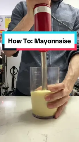 @karly 🍋 Pepper, garlic, and dijon mistard are all encouraged but (scientifically speaking) aren’t necessary. In hindsight I should’ve stuck with lemon juice. #food #cooking #howto #hack #mayonnaise #eggs 