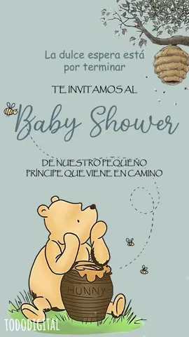 Invitación en video para Baby Shower temática Winnie Pooh 🍼🐻💙 #videoinvitacion #invitaciondigital #invitacionescreativas #invitacionesdigitales #invitacionbabyshowerniño #invitacionwinniepooh 