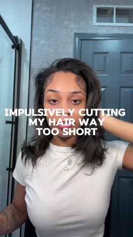 Idk how to feel 😭 atleast it’ll grow back fast and thicker  #fyp#blackhairstyles#hairtok#shorthairstyles#silkpress