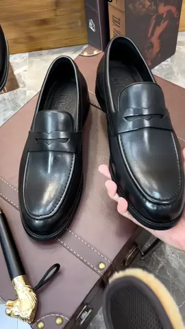 V08 Giầy Nam Penny Loafer Da Bò nappan nguyên tấm#giaydanam 