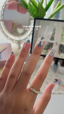 Coquette nails🕊️✨ #nailart #nailpolish #nailartist #nailtutorial #nailinspo #kutek #coquette #nails #coquettenails 