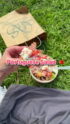 Trying Portuguese Salad 🇵🇹 What’s Next? 😋 #portugal #portuguese #lisbon #cheese #portuguesefood 