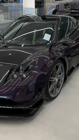 Never driven Pagani Huayra BC finished in purple carbon fiber at @VIP Motors in Dubai 