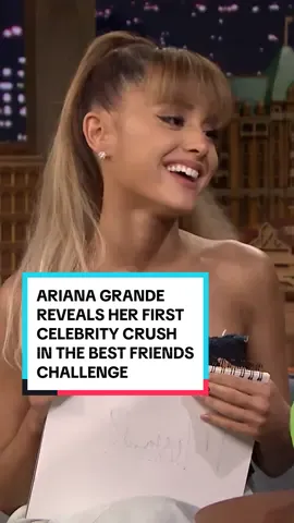 @arianagrande reveals her first celebrity crush in the Best Friends Challenge! #FallonFlashback #TonightShow #FallonTonight #ArianaGrande #JimCarrey #eternalsunshine 