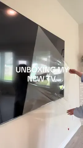 Unboxing my new Samsung 85’ Tv is so satisfying 😇 #asmr #asmrsounds #unboxing #unboxingvideo #samsungtv #satisfying #newhouse 