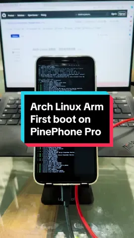 DanctNIX #ArchLinux Arm #firstboot on #pinephonepro. #linuxlovers #smartphone #hacking #pinephone #pine64 #operatingsystem #linuxos 