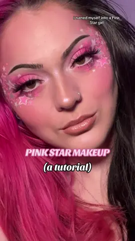 PINK STAR MAKEUP!!🩷 (inspo @Kaylinn bihari) #makeuptutorial#makeupinspo#beauty#funmakeup#y2k#stareyeshadow#grwm#pinkblush#blushhack#viral#suvabeauty 
