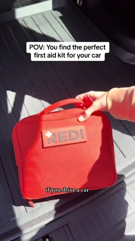 The only first aid kit you’ll ever need for your car. #redi #cartiktok #readiness #survivaltips #firstaid #dadtok #momtok #prepared #Outdoors #outdoorlife #foryou #fyp 