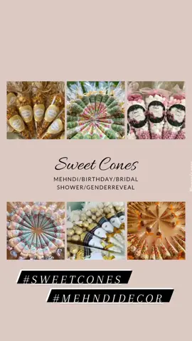 Sweet Cones for your next Event♡ #wedding #shaadi #mehndi #mehndinight #cones #sweetcones #decor #adorablefavours #pintesrest #bridetobe #verlobung #SmallBusiness #DIY #MadeWithLove #germany #nrw #adorable #madebyme #selfmade #candy #sweets #mehndicones #viral #fyp #dholkinight #pakistani #aesthetic #weddingseason #personalized #gifts #personalizedgifts 