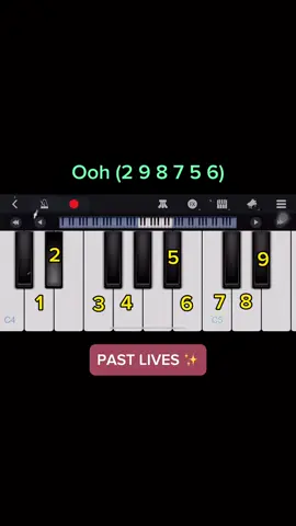 PAST LIVES ✨ Easy Piano Tutorial 🎹✨ #fyp #perfectpiano #easytutorial #pastlives #support #followformoretutorials 