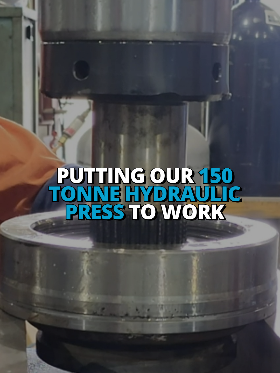 Putting our 150 tonne Hydraulic Press to work! #cee #cuttingedgeengineering #franna  #crane #engineeringproblems #machinistlife