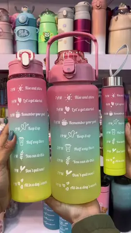 3 in 1 motivational bottle set  ✨✨RESTOCKED✨✨ ➡️Large 2000 ml capacity  ➡️Medium 900 ml capacity  ➡️Small 300 ml capacity  #kalonnection #fyp #viralshop #3in1bottle #dmtoorder #bottle #highquality 