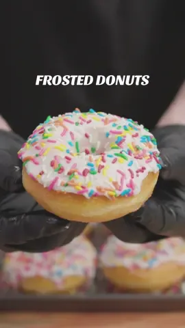 Learn how to make frosted donuts. #donuts #baking #breakfast #desserts #snack #frosting #sprinkles 