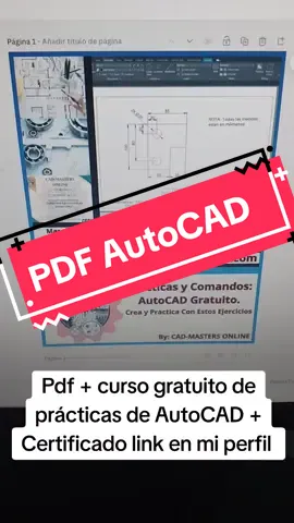 certificación de AutoCAD gratis #autocad #autocad2d #cad #gratis #fyp #parati #autocadtutorial #ejerciciosautocad #curso 