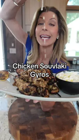Gyros with Chicken Souvlaki #chicken #souvlaki #greekfood #gyros #foodies #cookingwithshereen 