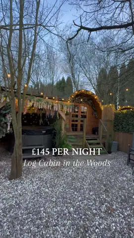 Cabin in the Woods - UK staycation from just £145 per night! 💎 #airbnb #ukstaycation #staycation #holiday #retreat #hottub #getaway #comewithme #airbnbhost #airbnbfinds #cabininthewoods #woodland #logcabin 