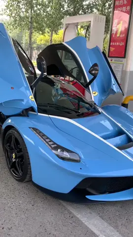 Baby blue LaFerrari  #shorts #laferrari #gasstation #gas #carvideos 