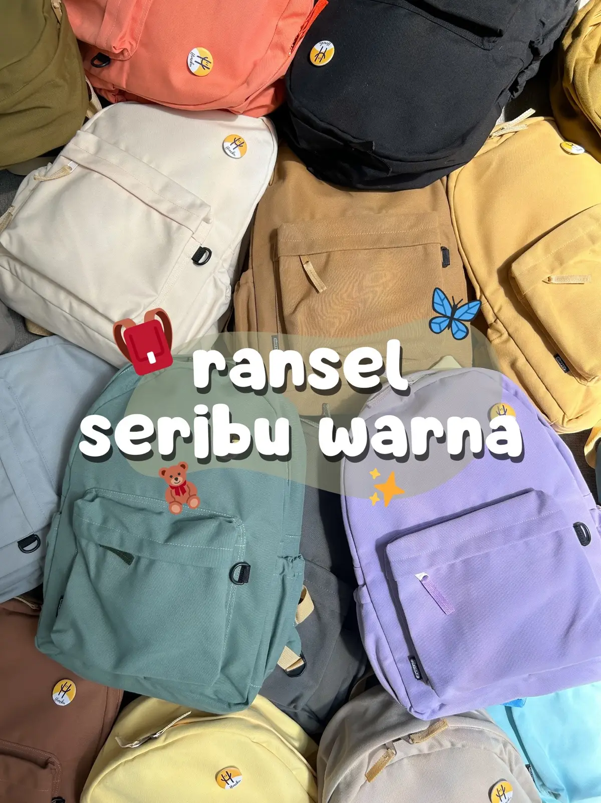 sampe bikin bingung mau warna apa soalnya cantik-cantik semua😩😭 #backpack #tassekolah #ransel 